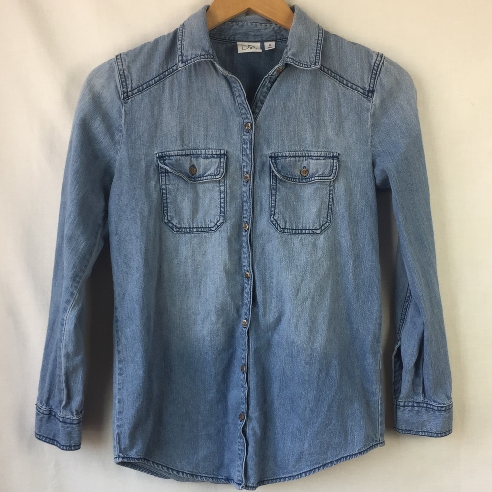 Nordstrom BP Chambray Button Front Top